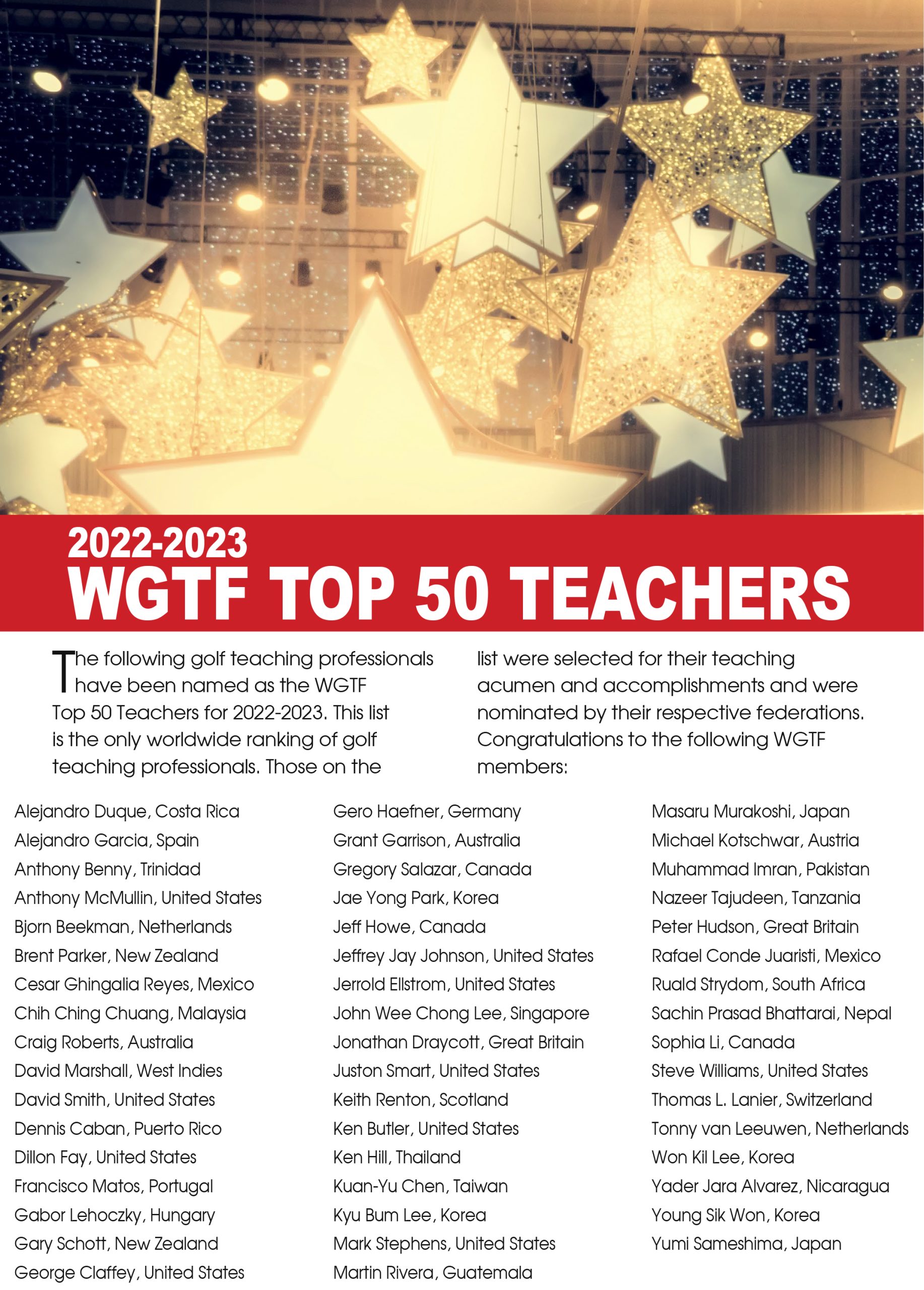 WGTF Top 50 Teachers